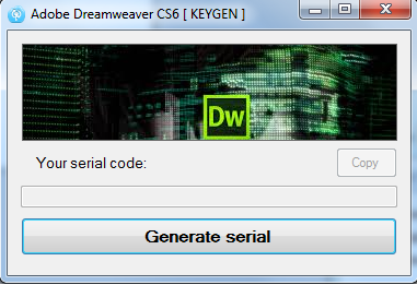 adobe dreamweaver cs6 serial code